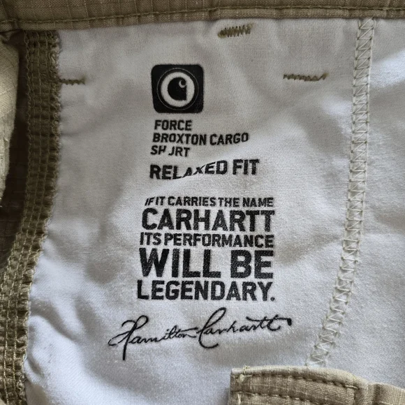 Carhartt Force Broxton Cargo Work Shorts 103543-253 Size 40 Relaxed Fit - Picture 10 of 11